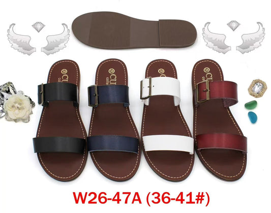 Leather slippers