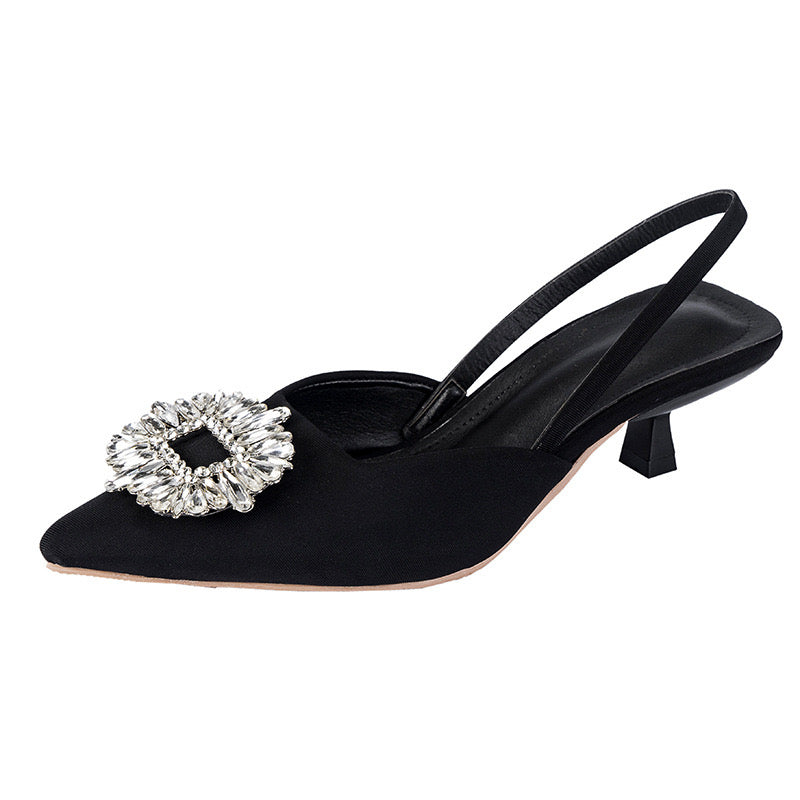 Crystal sling back